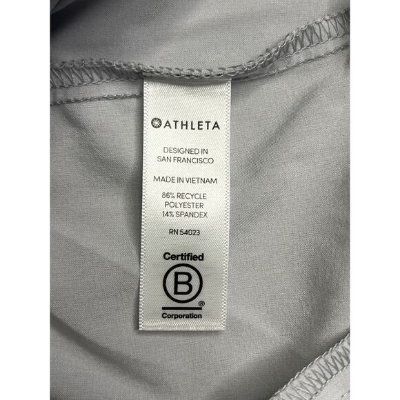 ATHLETA Tribeca Crop Pant Galactic Grey Wide Leg Snap Hem Lightweight, size 6 - Picture 12 of 15